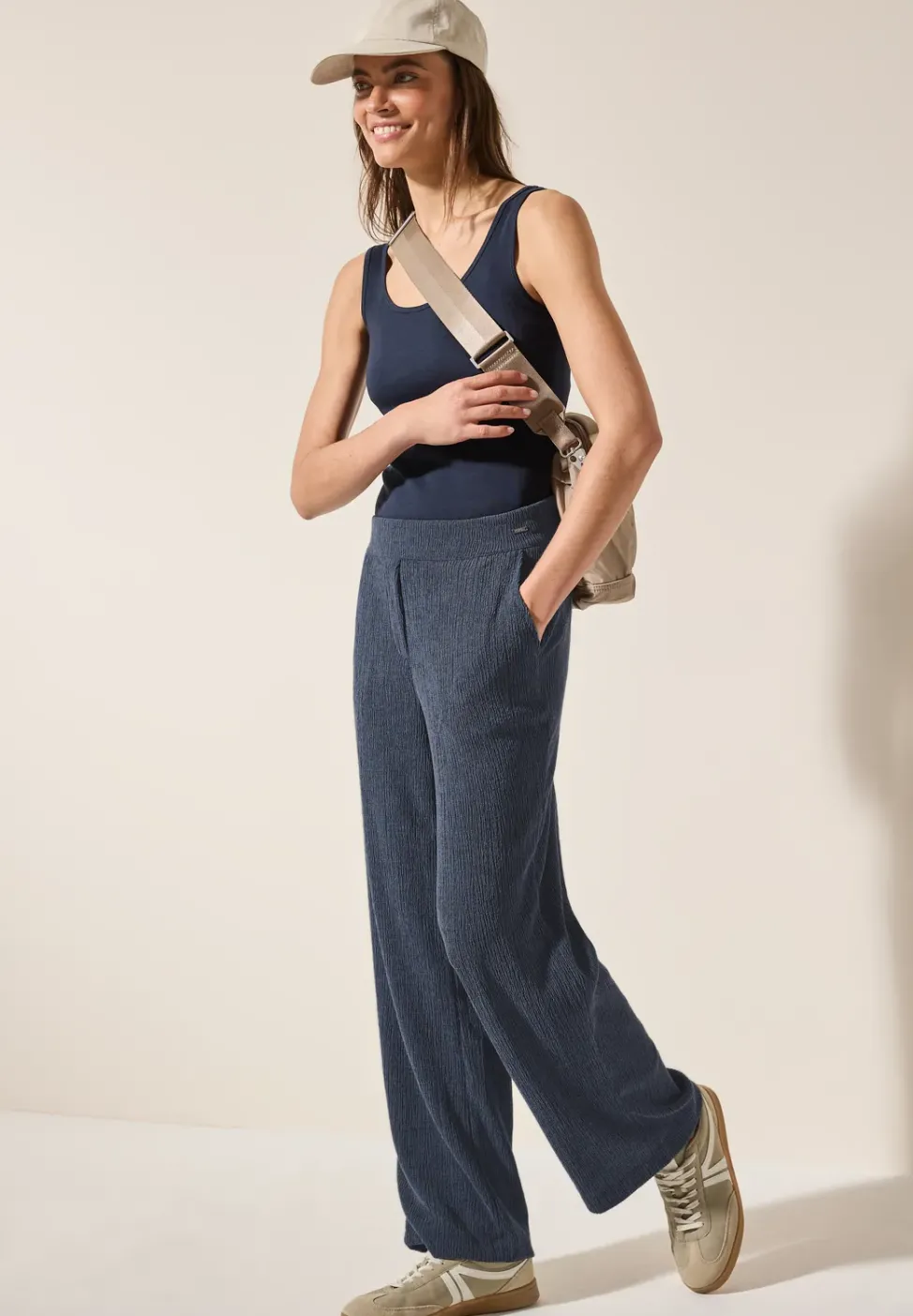 Wide Leg Strukturhose