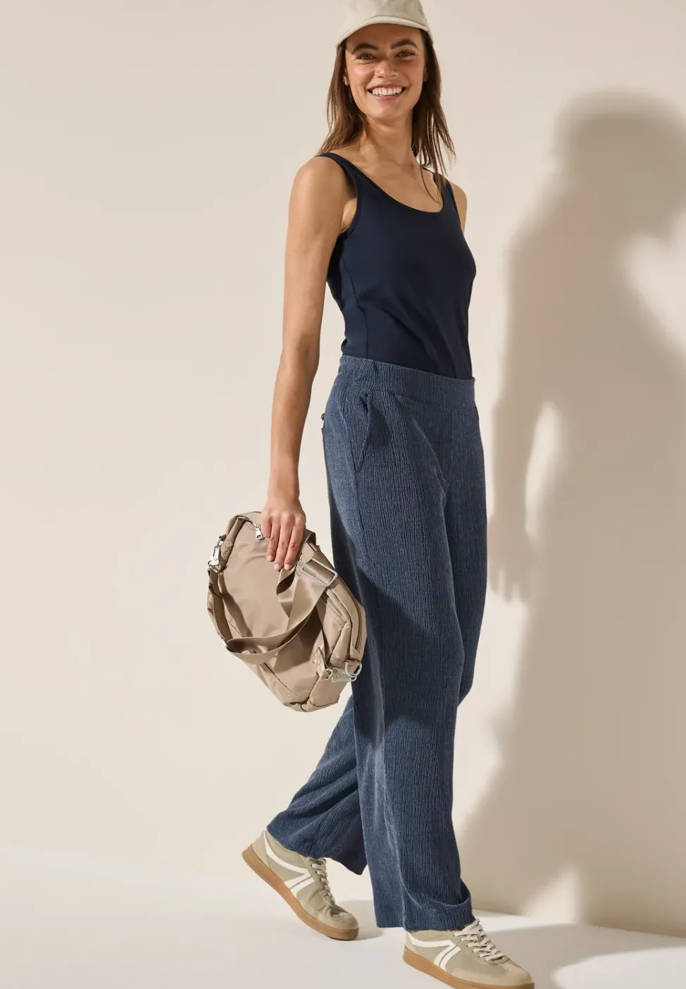 Wide Leg Strukturhose