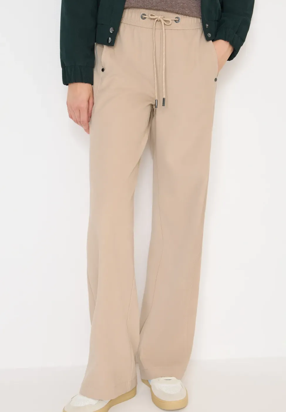 Wide Leg Twill Hose
