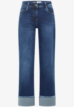Wide Leg Washed-Look Jeans