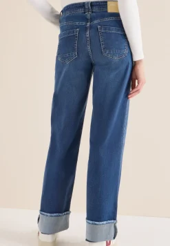 Wide Leg Washed-Look Jeans