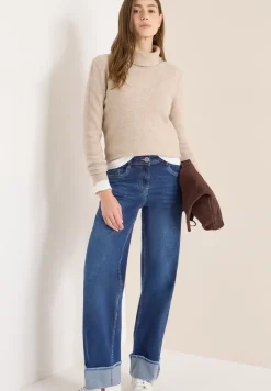 Wide Leg Washed-Look Jeans