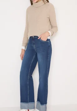 Wide Leg Washed-Look Jeans