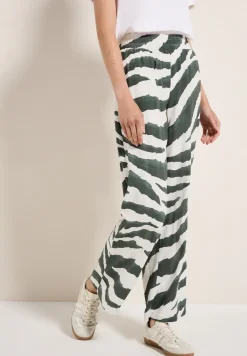 Wide Leg Zebra Print Hose