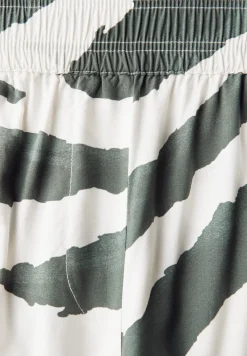 Wide Leg Zebra Print Hose