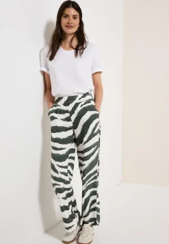 Wide Leg Zebra Print Hose