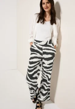 Wide Leg Zebra Print Hose