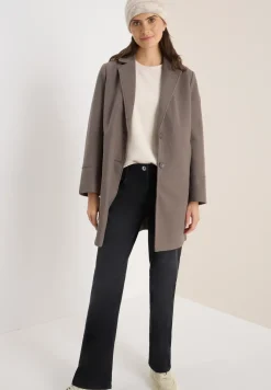 Woll-Optik Revers-Mantel
