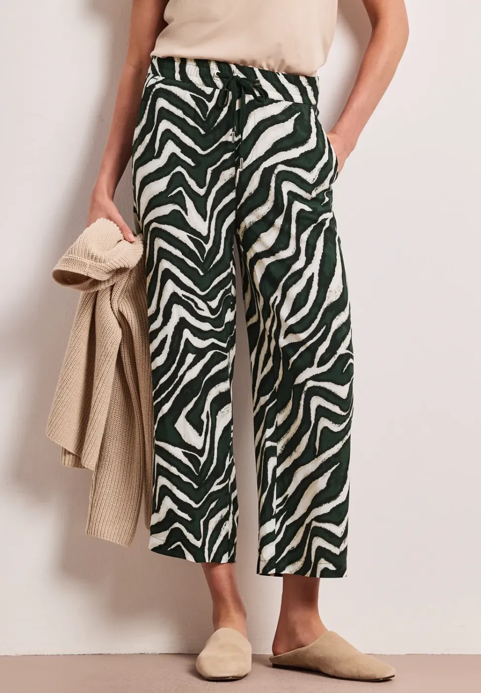 Zebra Wide Leg Hose