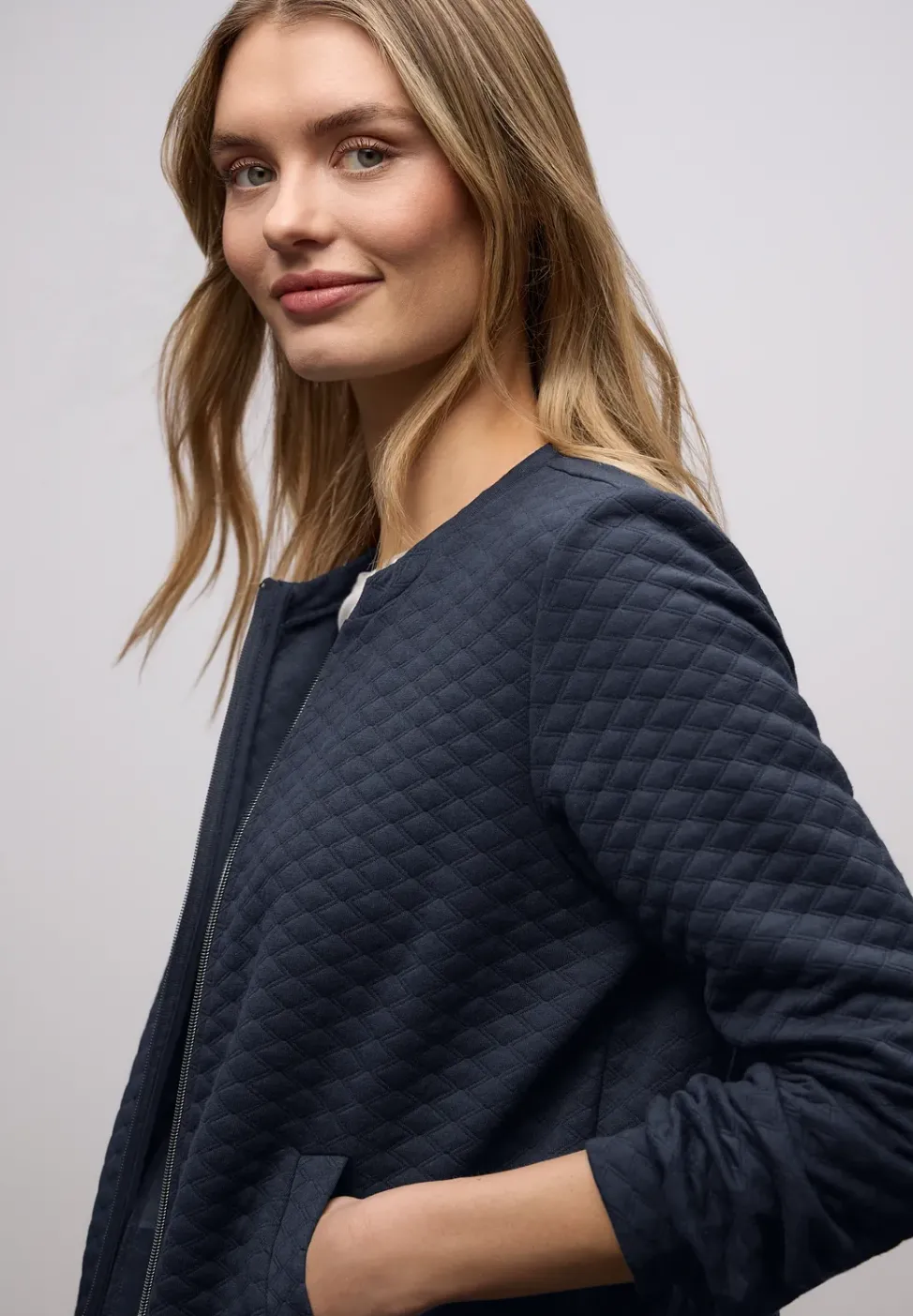 Zipper Jacke mit Struktur