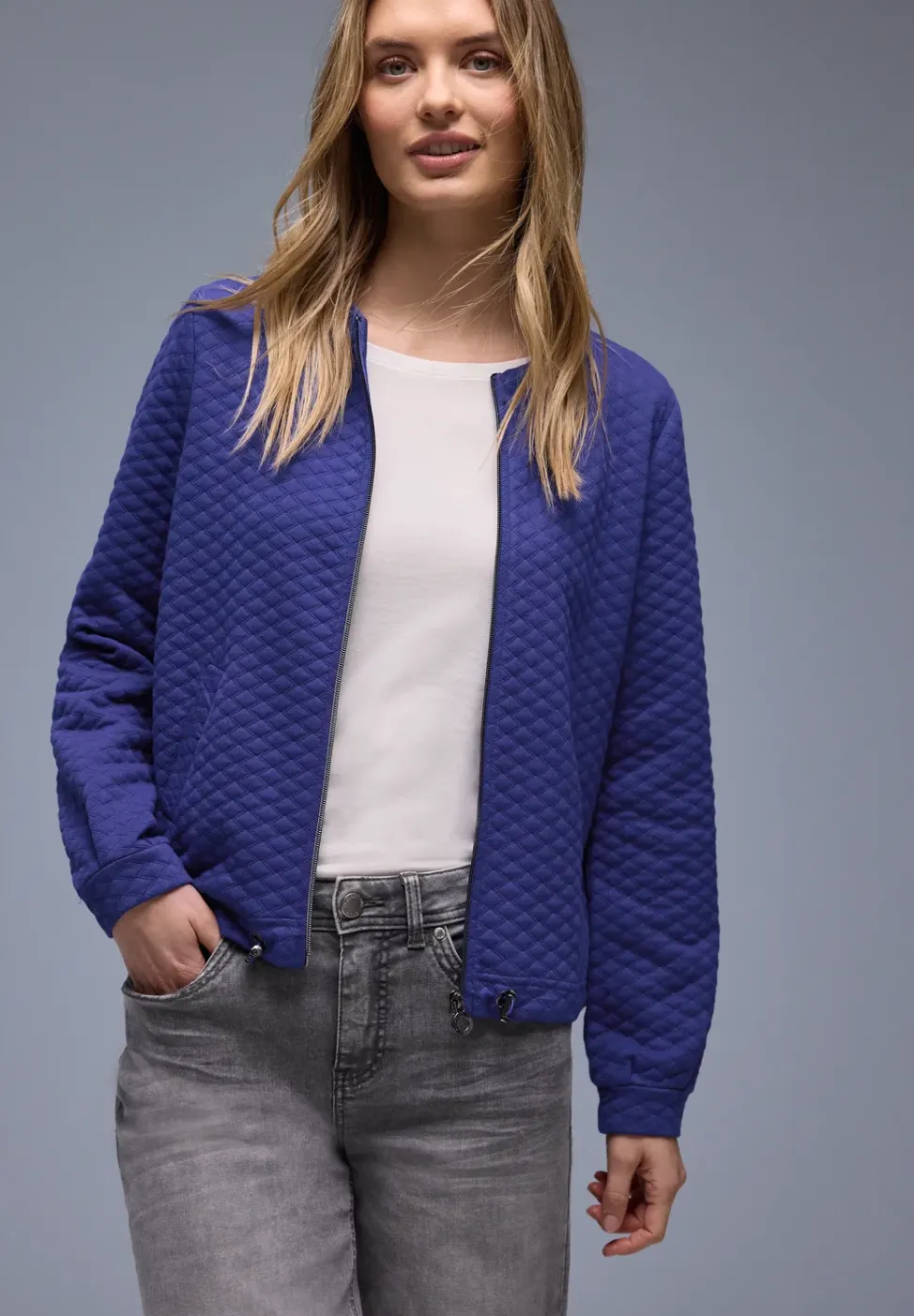 Zipper Jacke mit Struktur