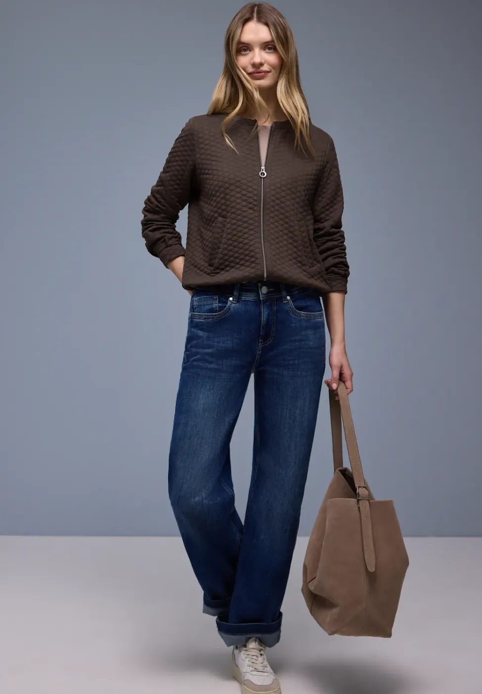 Zipper Jacke mit Struktur