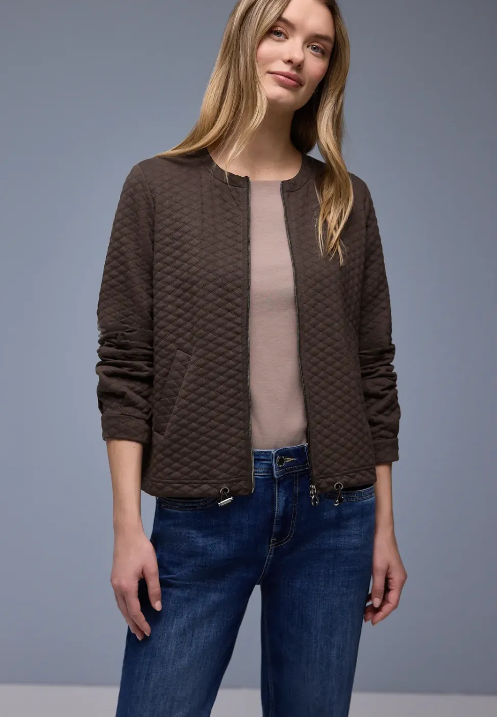 Zipper Jacke mit Struktur