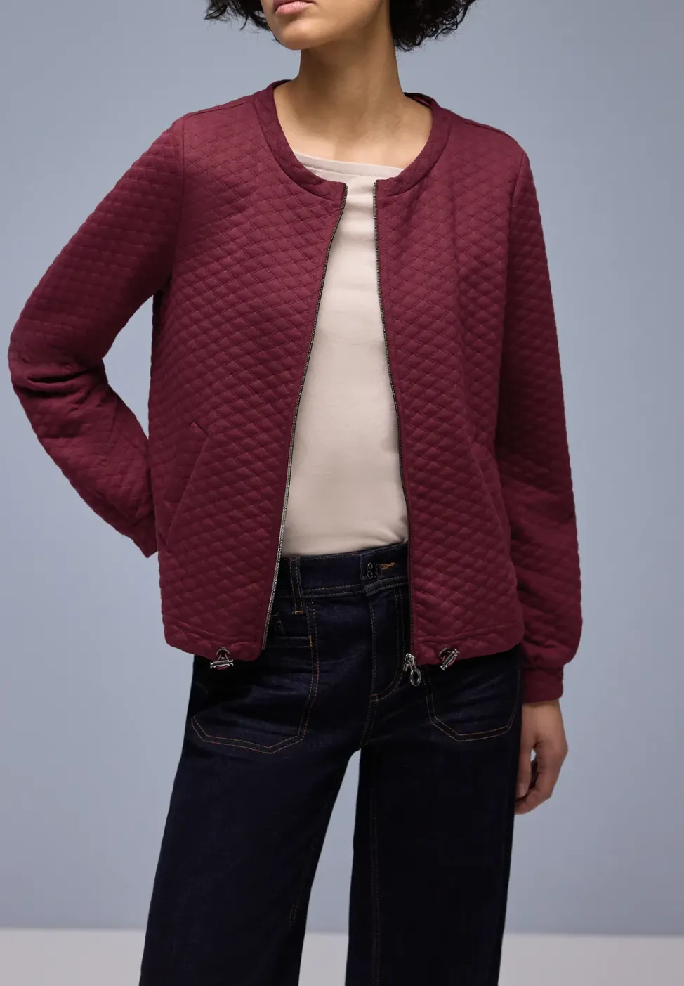 Zipper Jacke mit Struktur