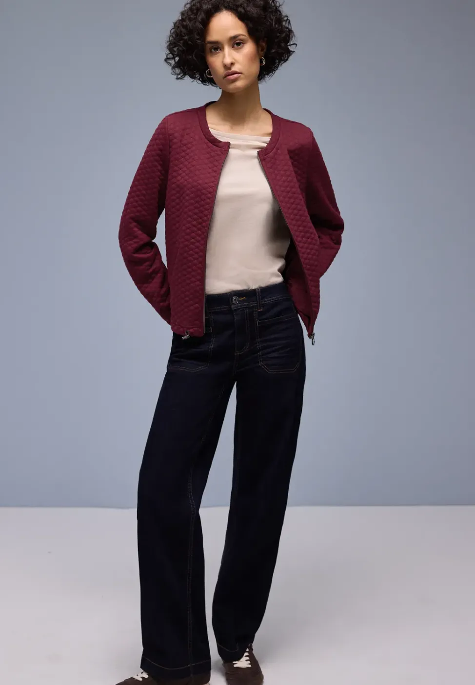 Zipper Jacke mit Struktur