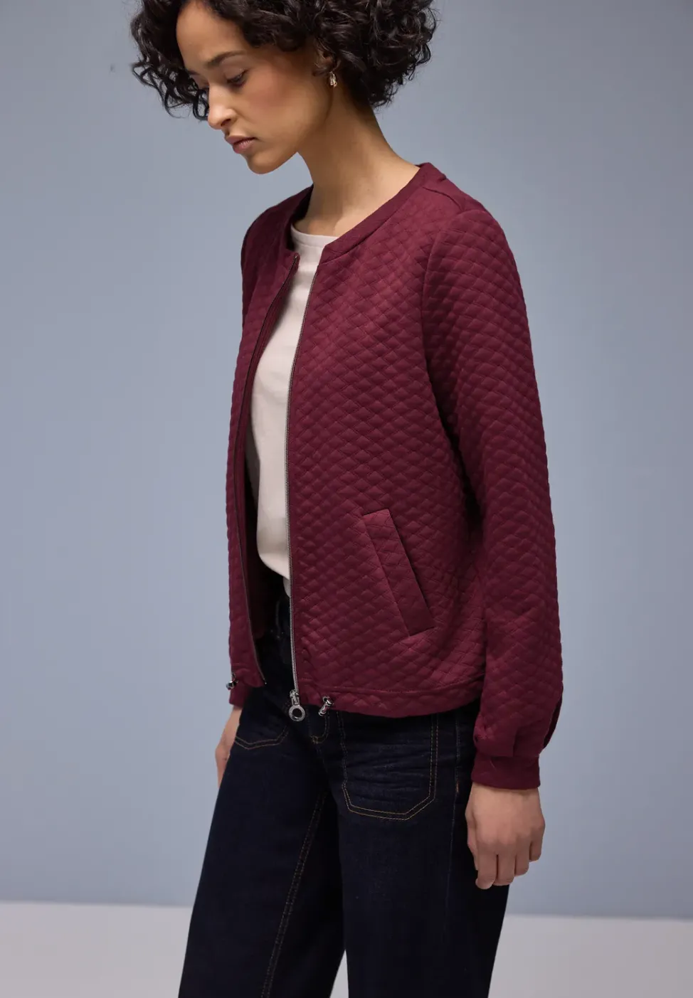 Zipper Jacke mit Struktur