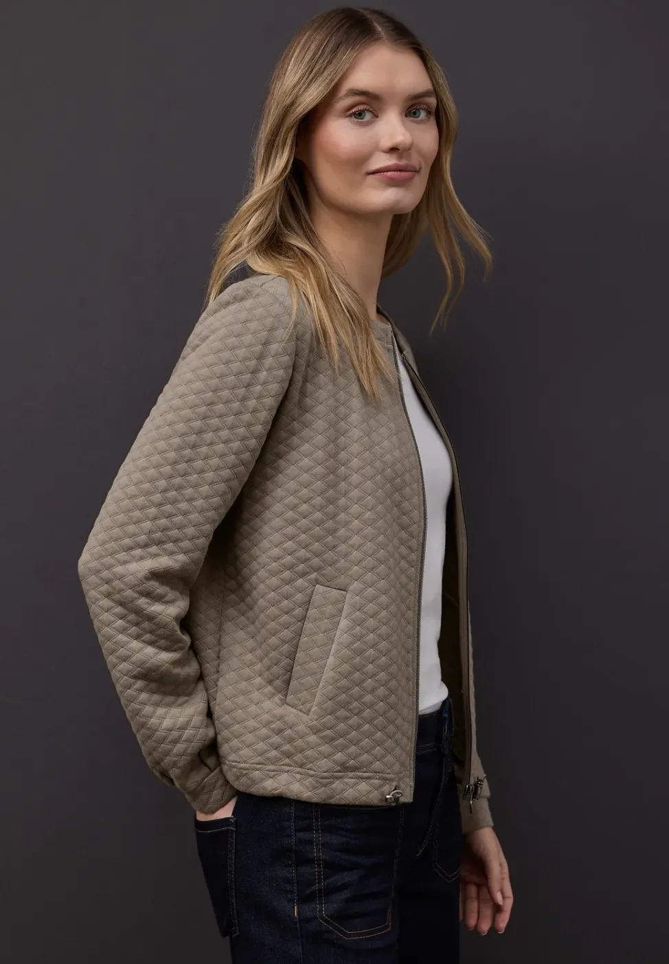 Zipper Jacke mit Struktur