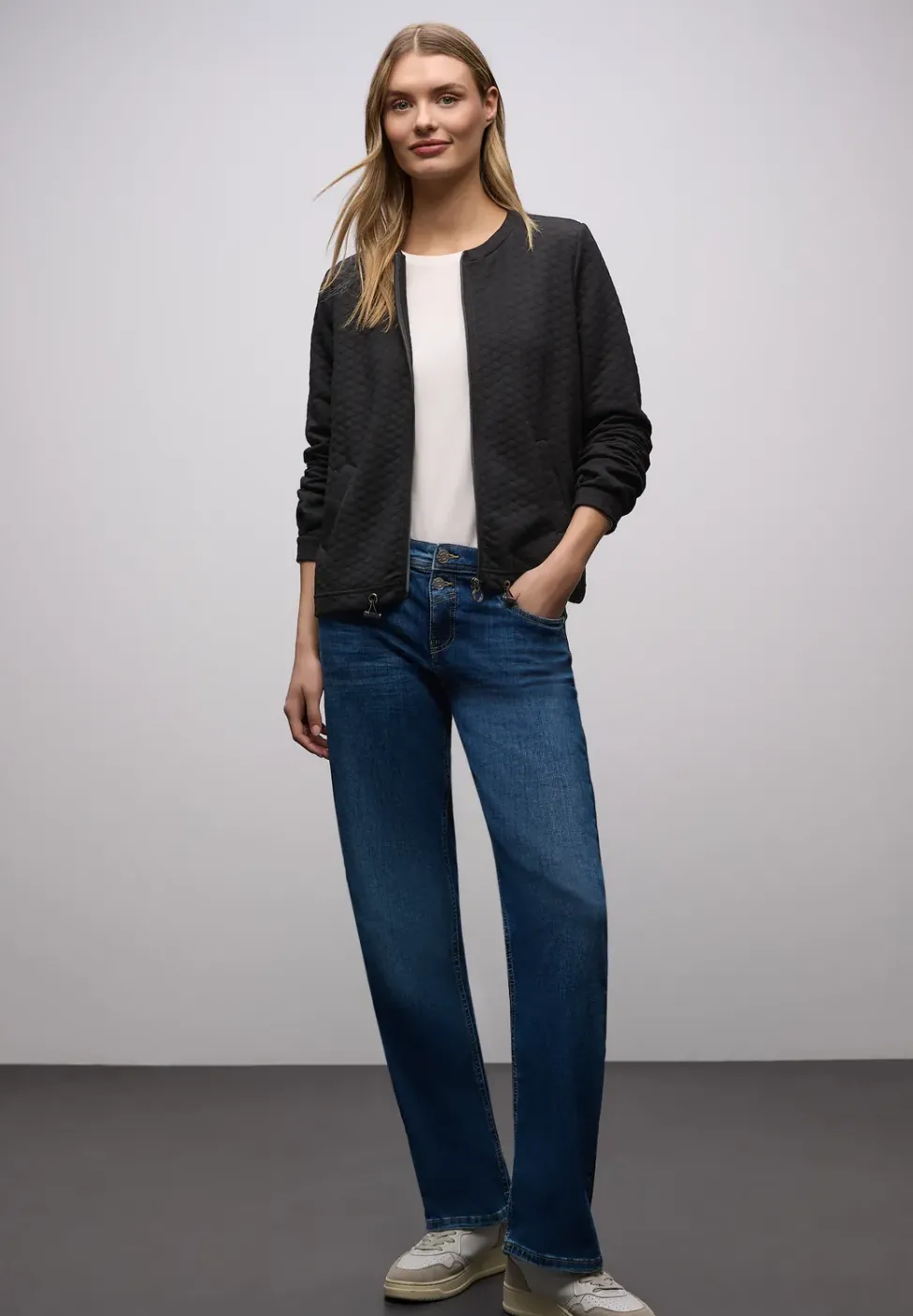Zipper Jacke mit Struktur